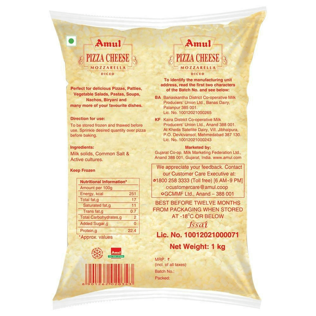 Buy Amul Diced Mozzarella Cheese Online at Best Price